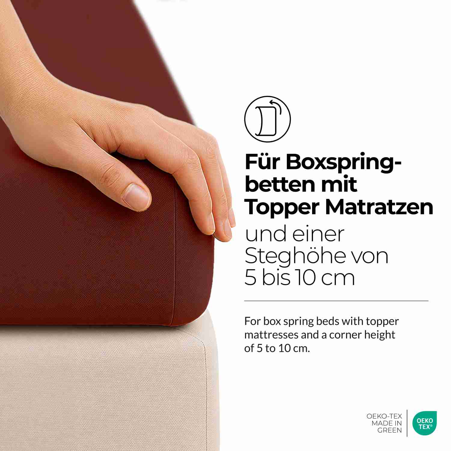 etérea 2 Stück Comfort Jersey Topper Spannbettlaken