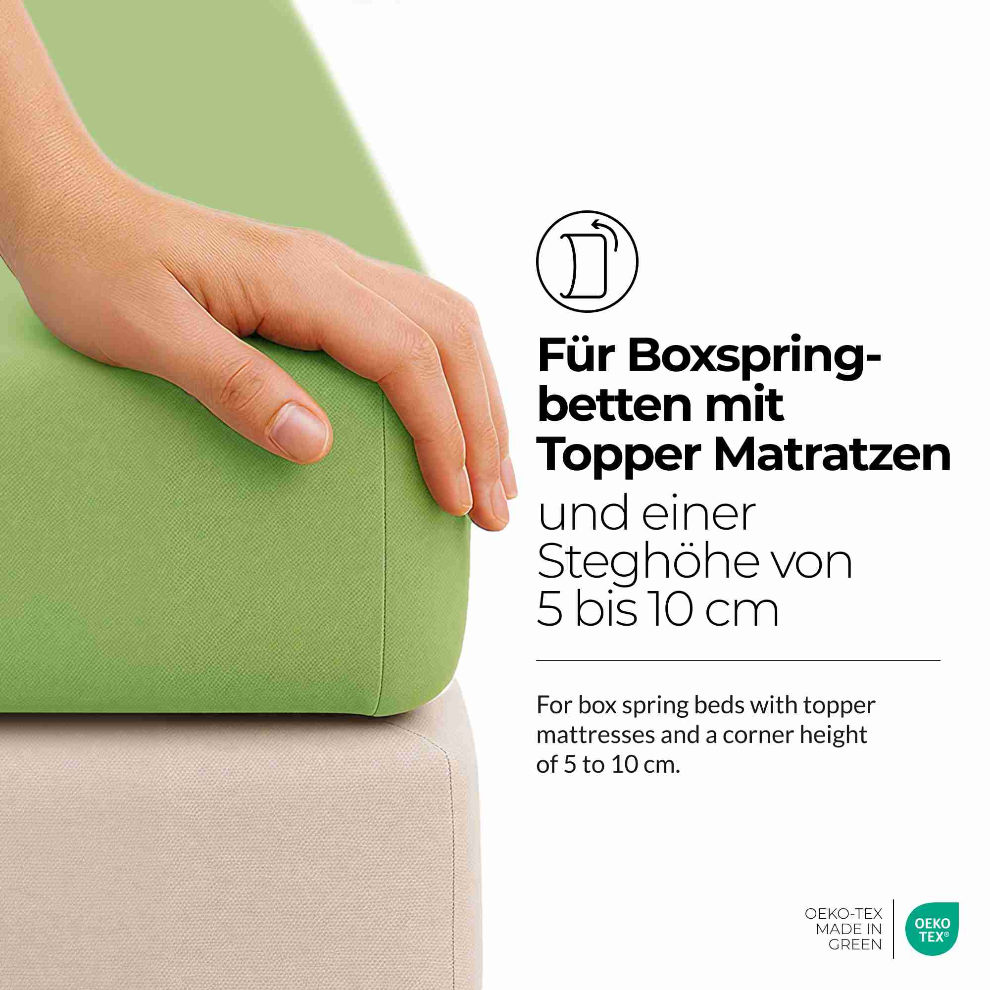 etérea 2 Stück Comfort Jersey Topper Spannbettlaken