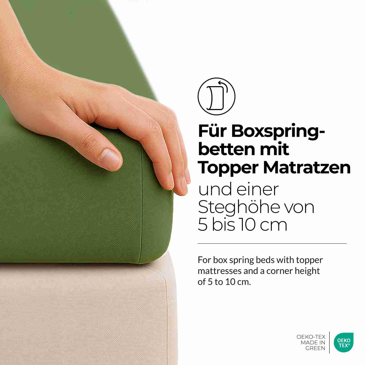 etérea 2 Stück Comfort Jersey Topper Spannbettlaken