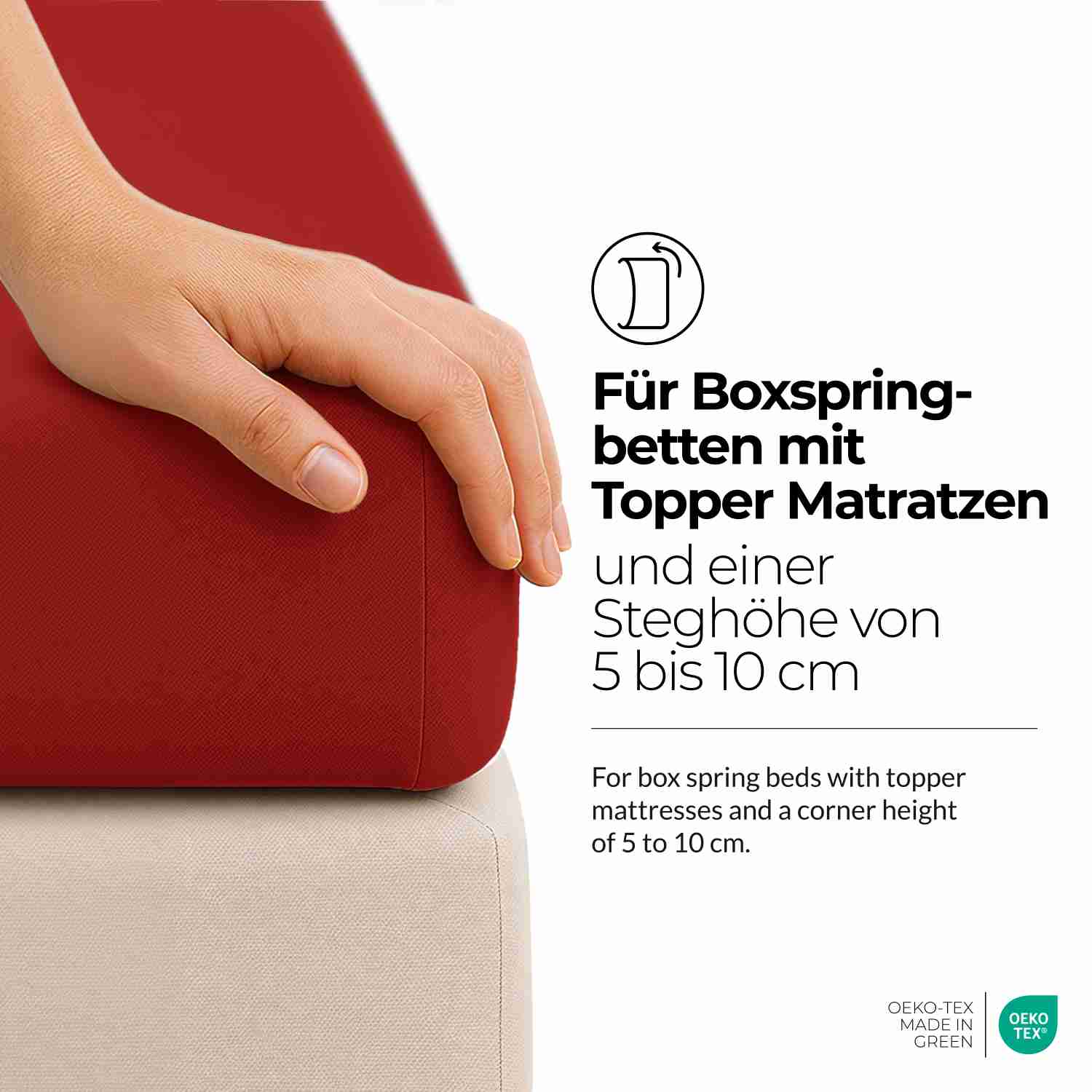 etérea 2 Stück Comfort Jersey Topper Spannbettlaken