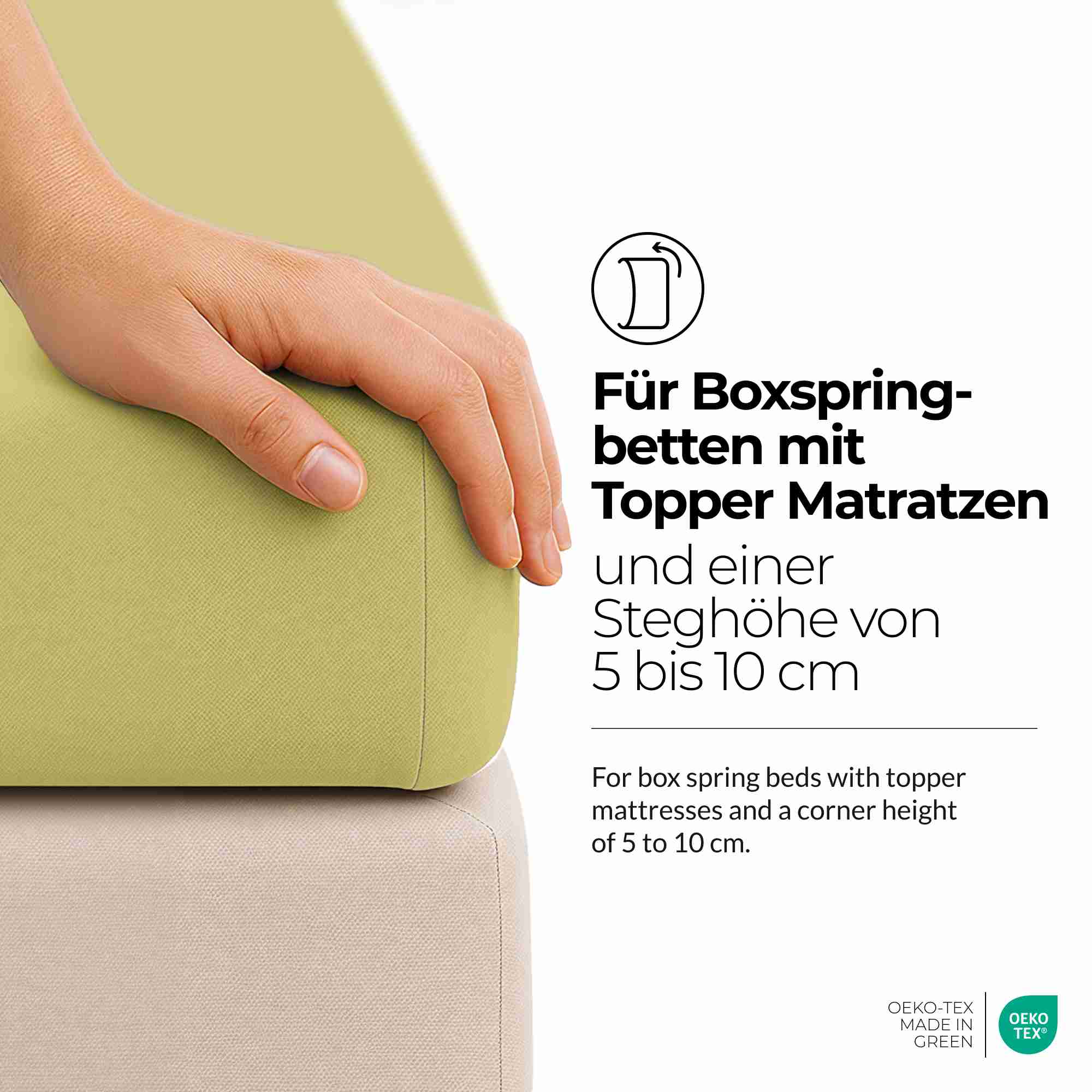 etérea 2 Stück Comfort Jersey Topper Spannbettlaken