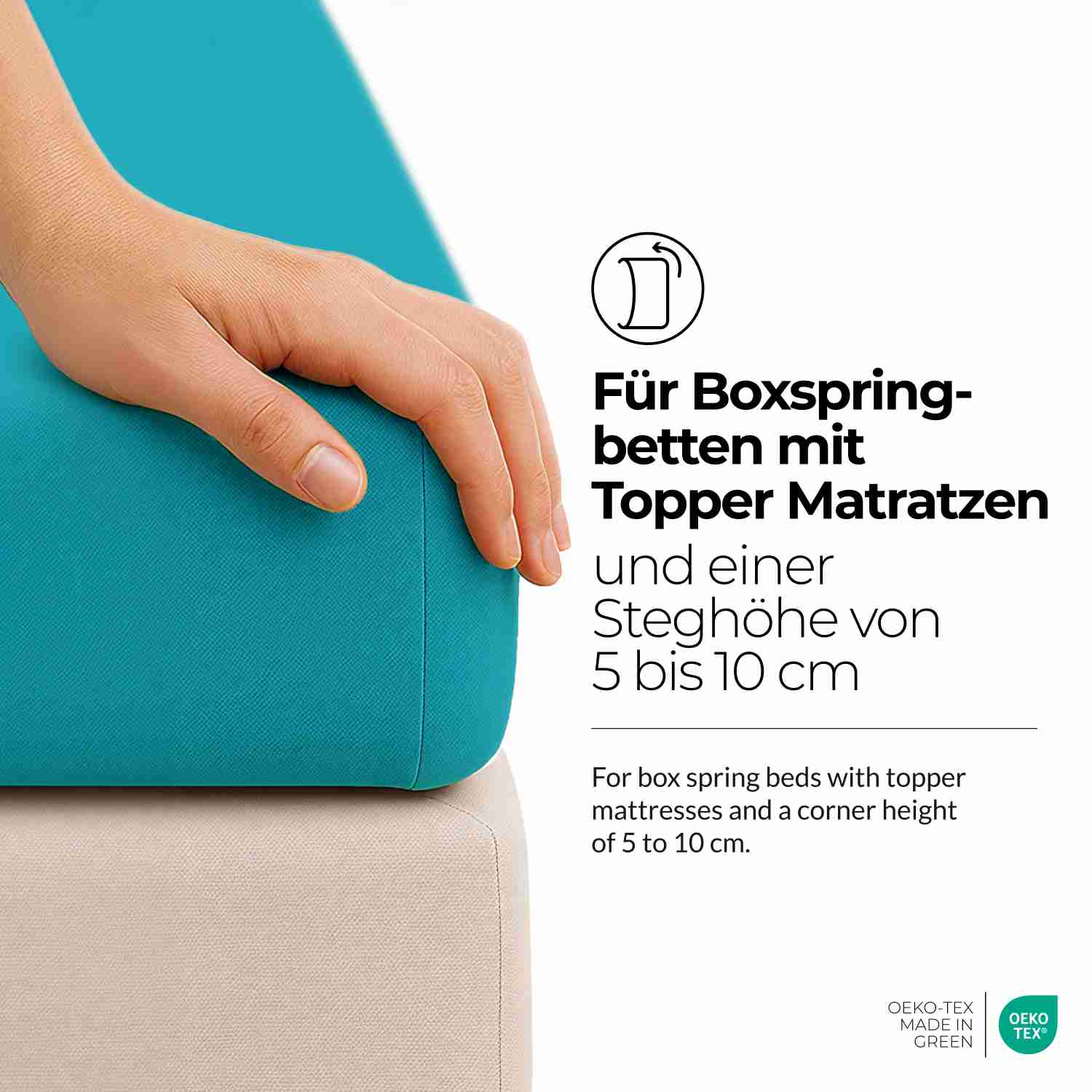 etérea 2 Stück Comfort Jersey Topper Spannbettlaken