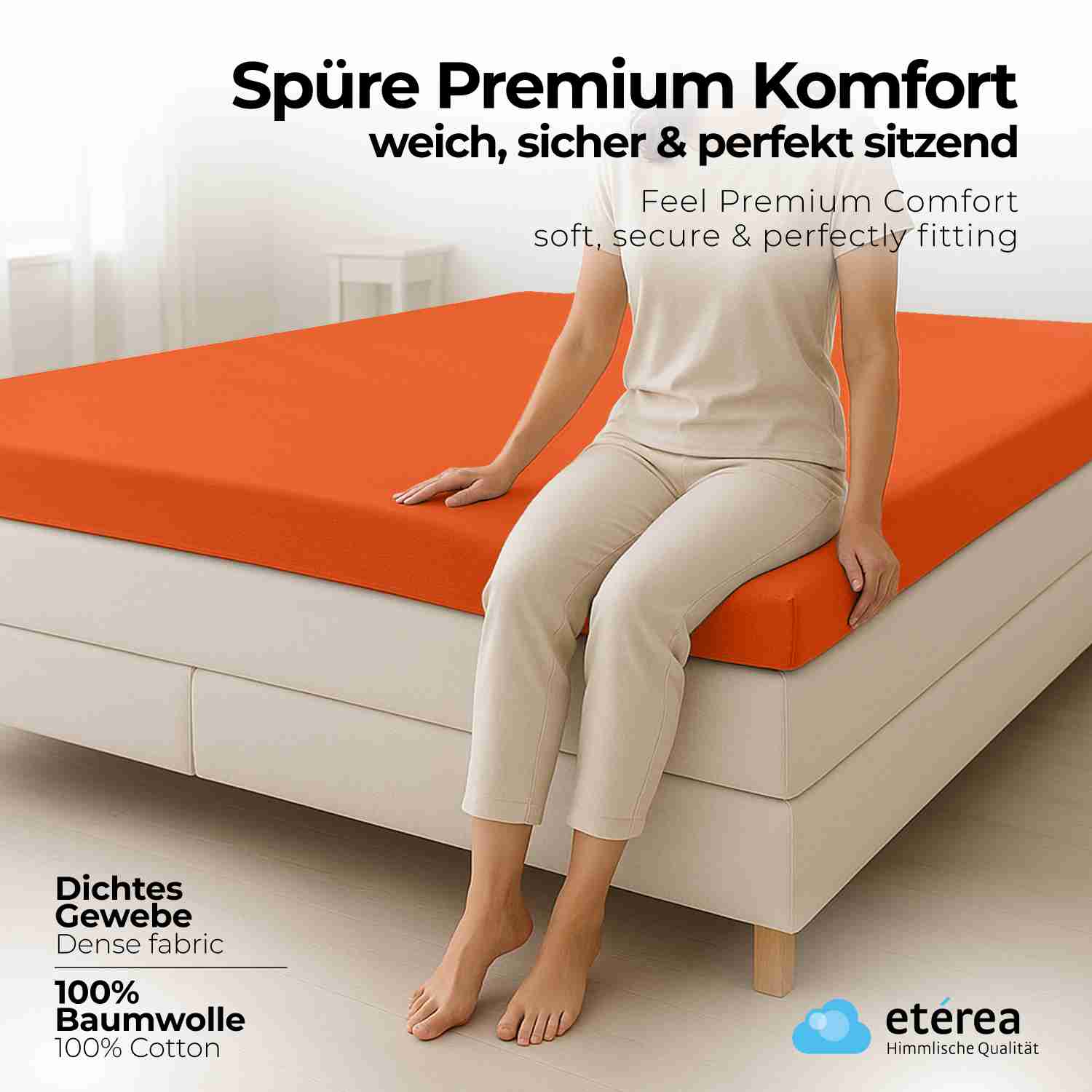 etérea 2 Stück Comfort Jersey Topper Spannbettlaken