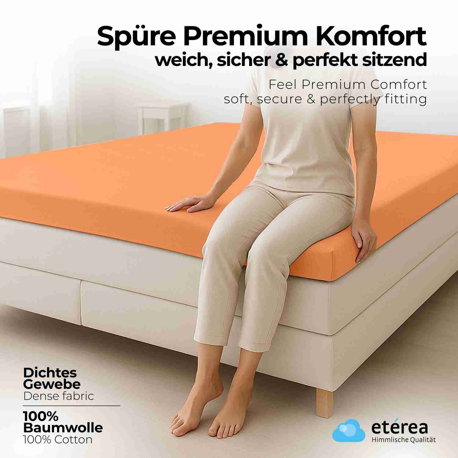 etérea 2 Stück Comfort Jersey Topper Spannbettlaken