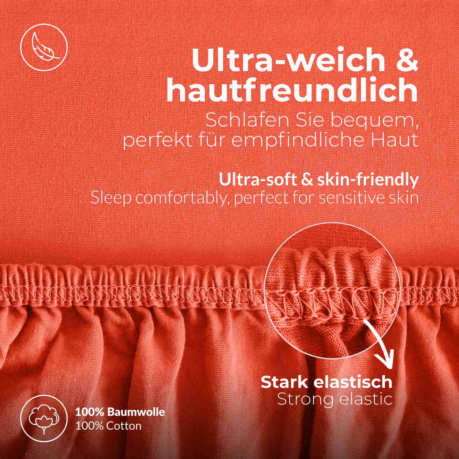 etérea 2 Stück Comfort Jersey Topper Spannbettlaken