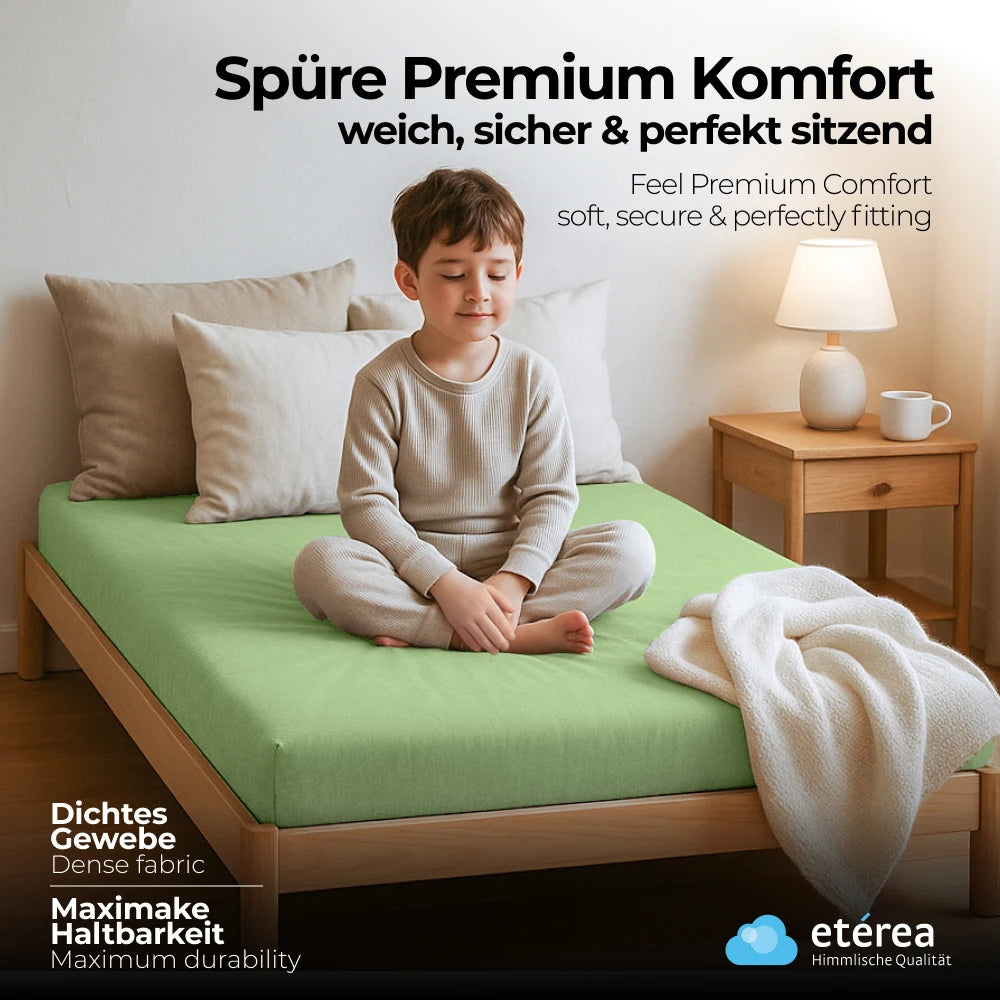 etérea 2 Stück Comfort Jersey Spannbettlaken 80x160 - 80x180 cm