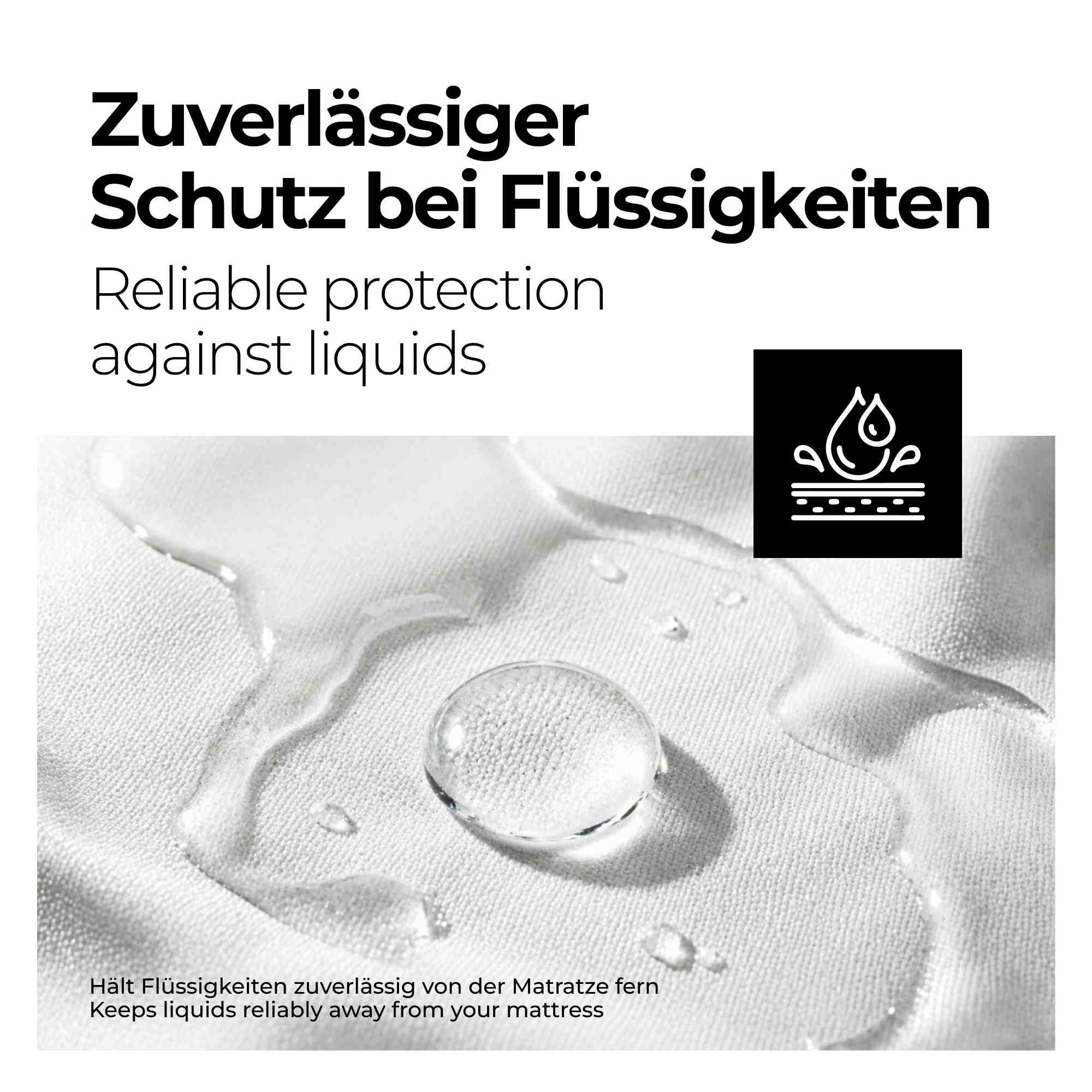 etérea Mikrofaser Wasserdichte Matratzenauflage Agnes 180x200 cm