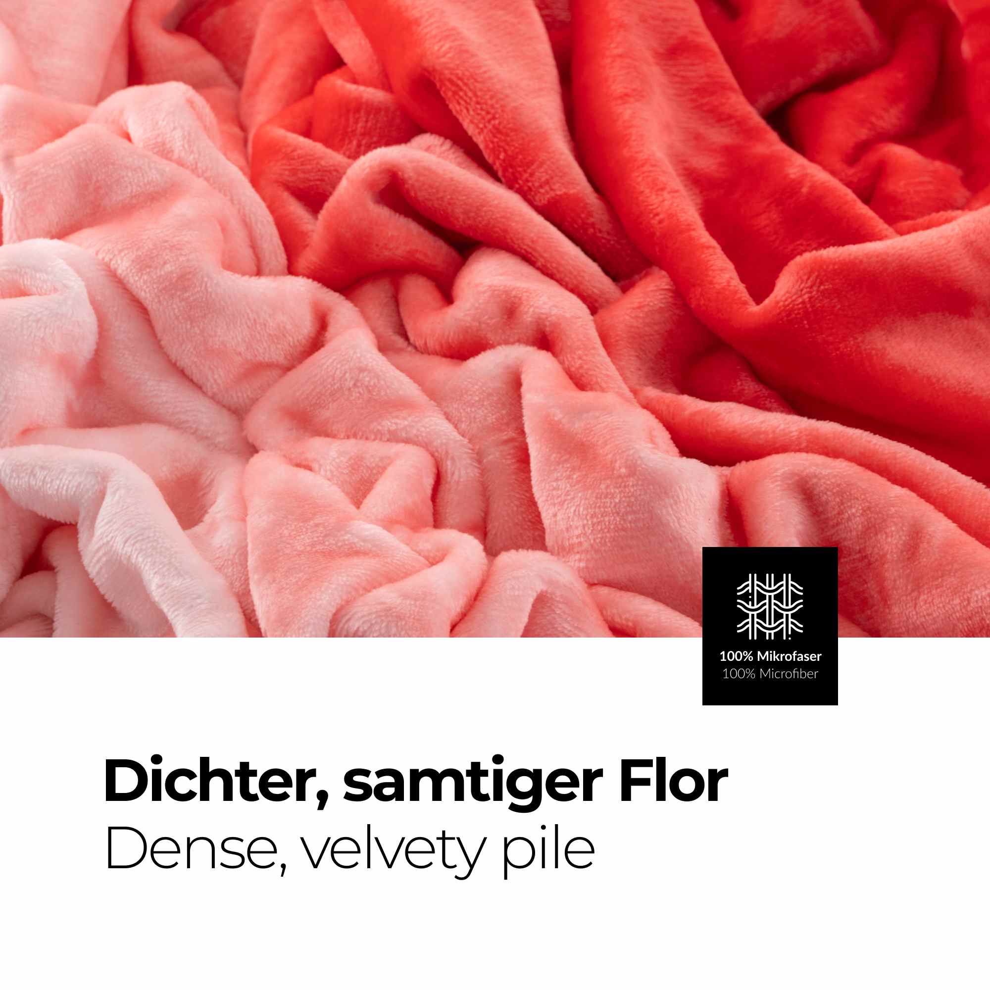 etérea Premium Mikrofaser Regenbogen Kuscheldecke