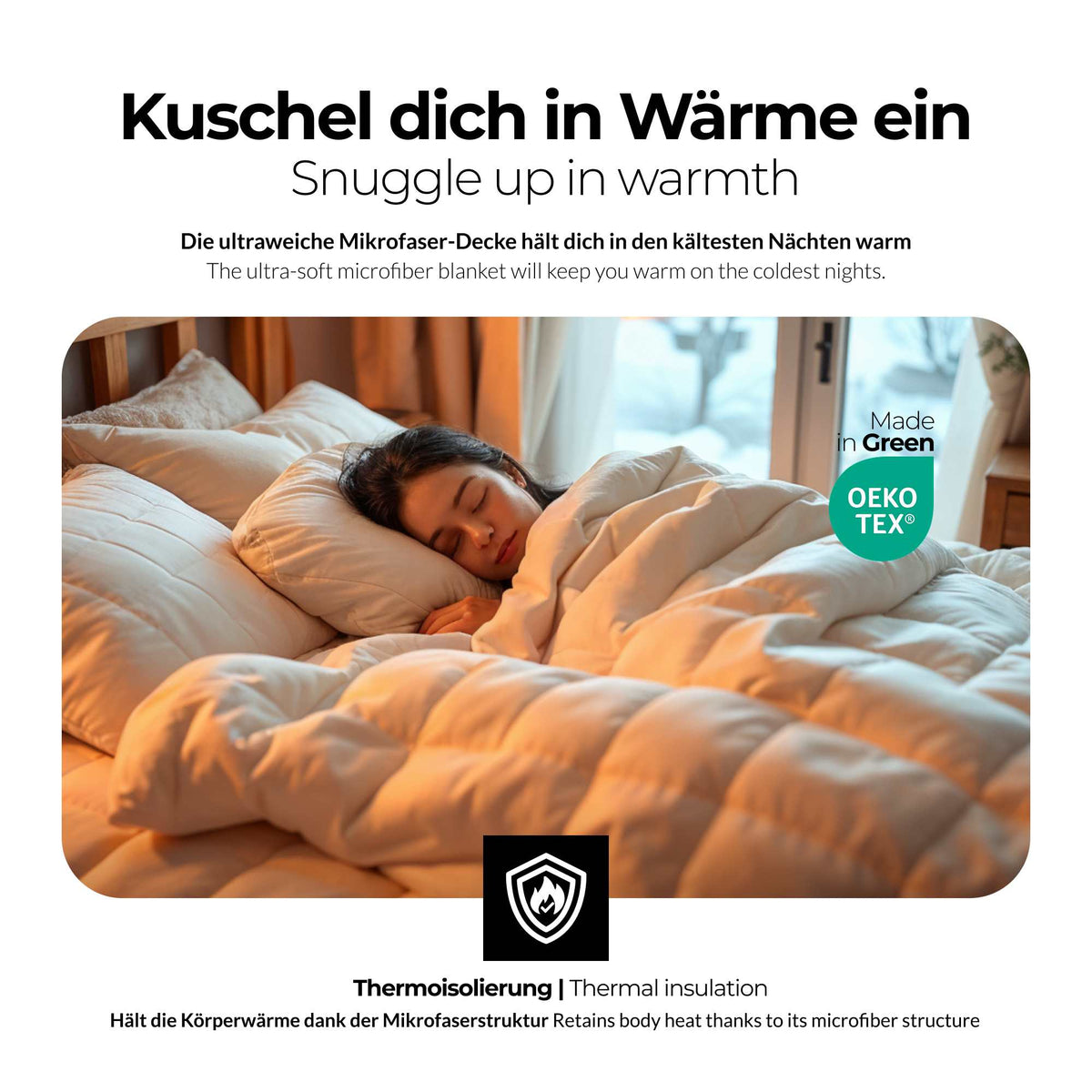 etérea Microfaser Steppdecke Frieda Medium Made in Germany 135x200 cm