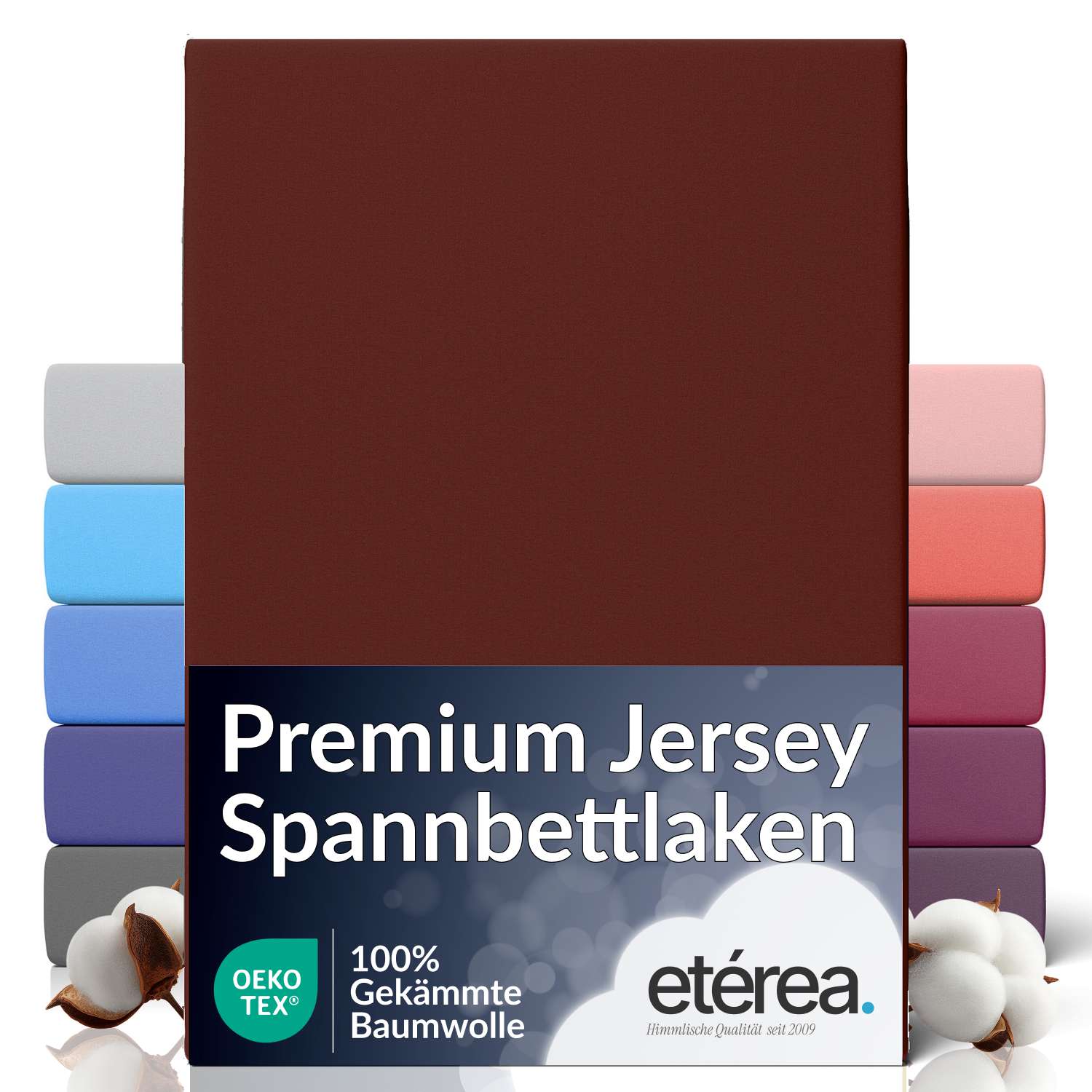 etérea Extra Jersey Spannbettlaken Orange 180x200 - 200x220 cm