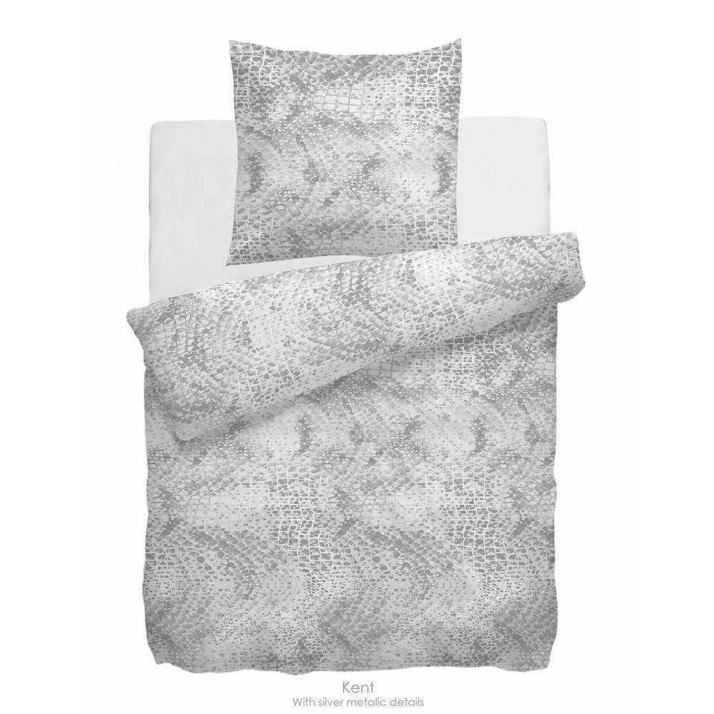 HnL Satin Bettwäsche Grün Muster Refined Kent 155x220 cm