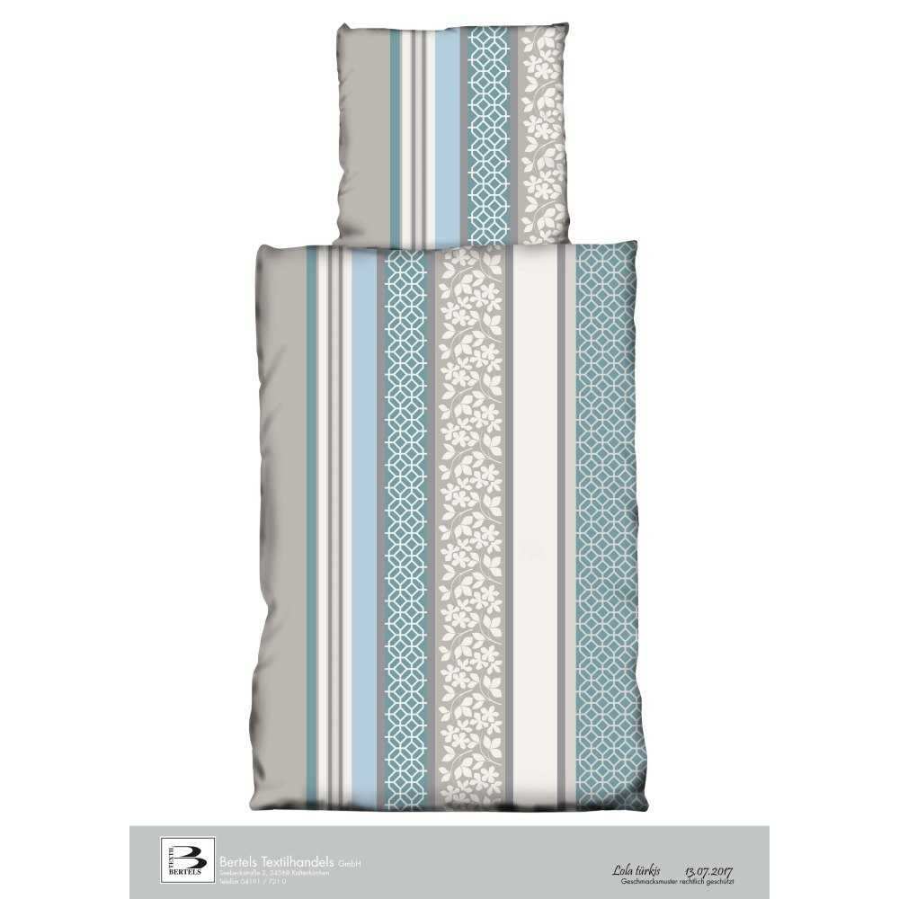 Bertels Fleece Bettwäsche Lola Streifen Floral