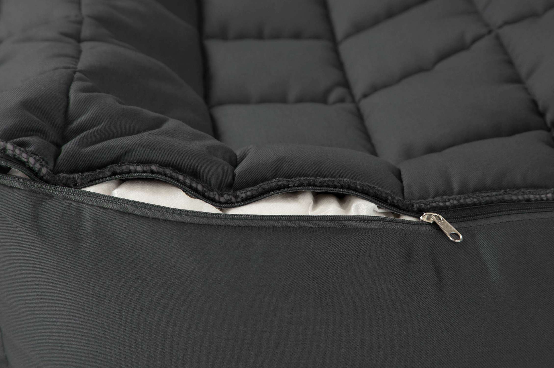 Paw and Pillow Hundebett - robuste pflegeleicht 95 waschbar - Antrazit Grau Silber Pfoten Flecktarn Kariert