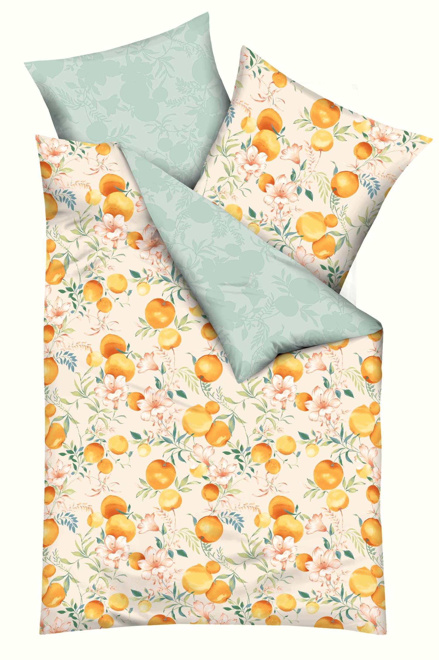 Kaeppel Mako Satin Bettwäsche Orange Blossom Mandarine 135x200
