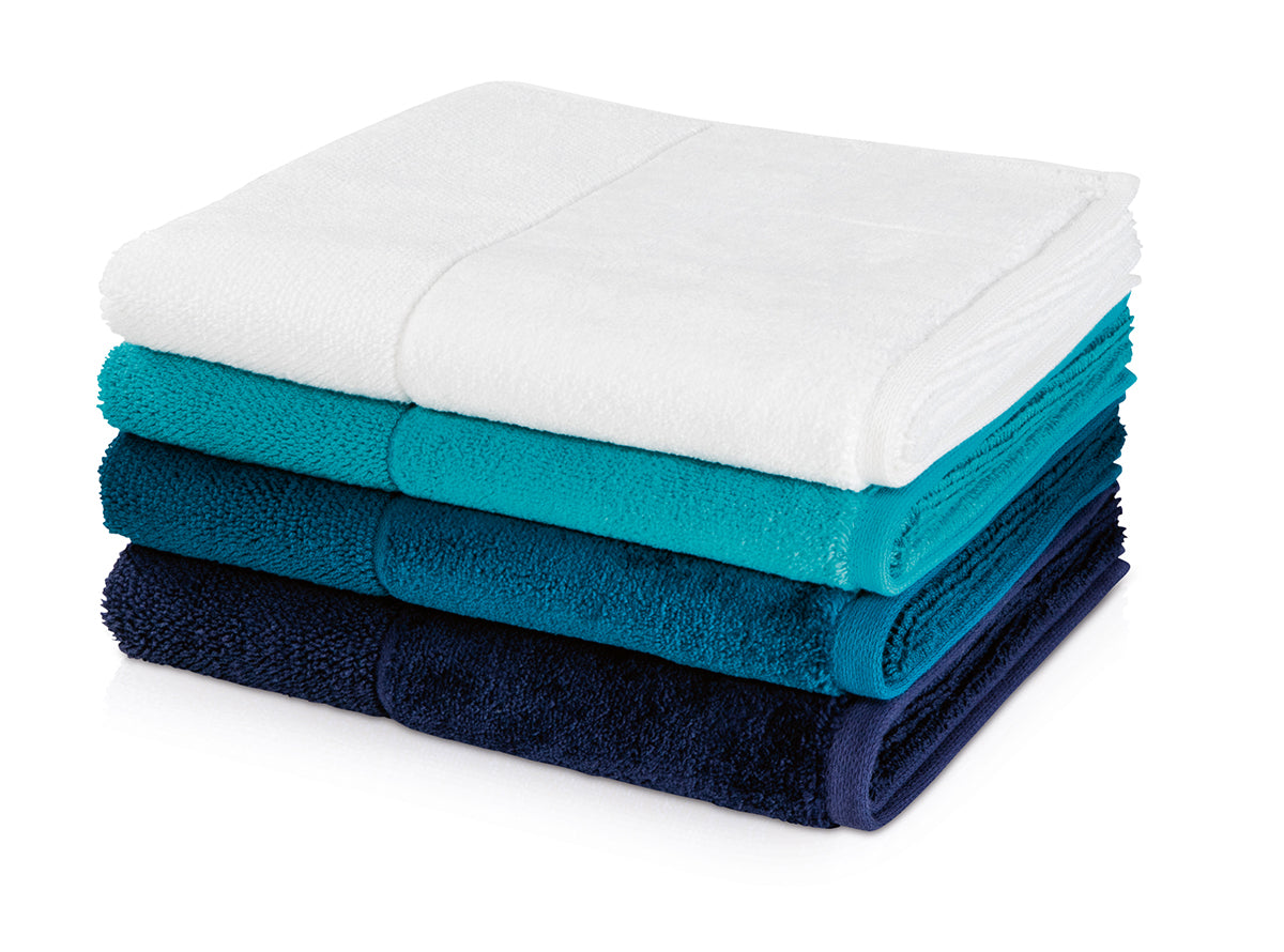 möve Handtuch Uni Bamboo Luxe Veloursbordüre Weiss