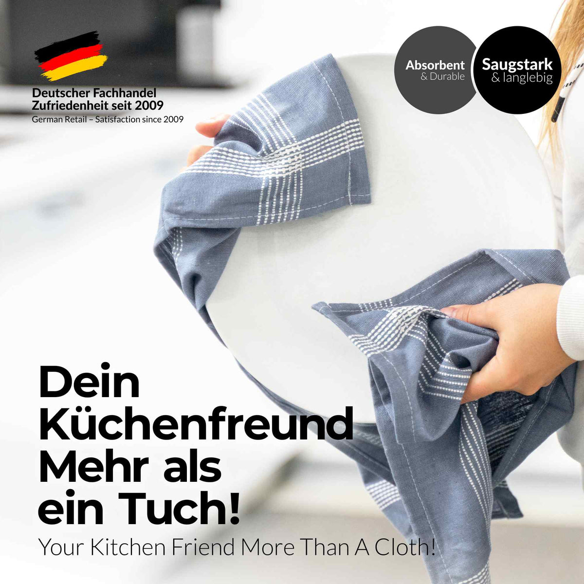 Sterzbachs Geschirrtücher Design Greg Streifen Uni - Bild 5