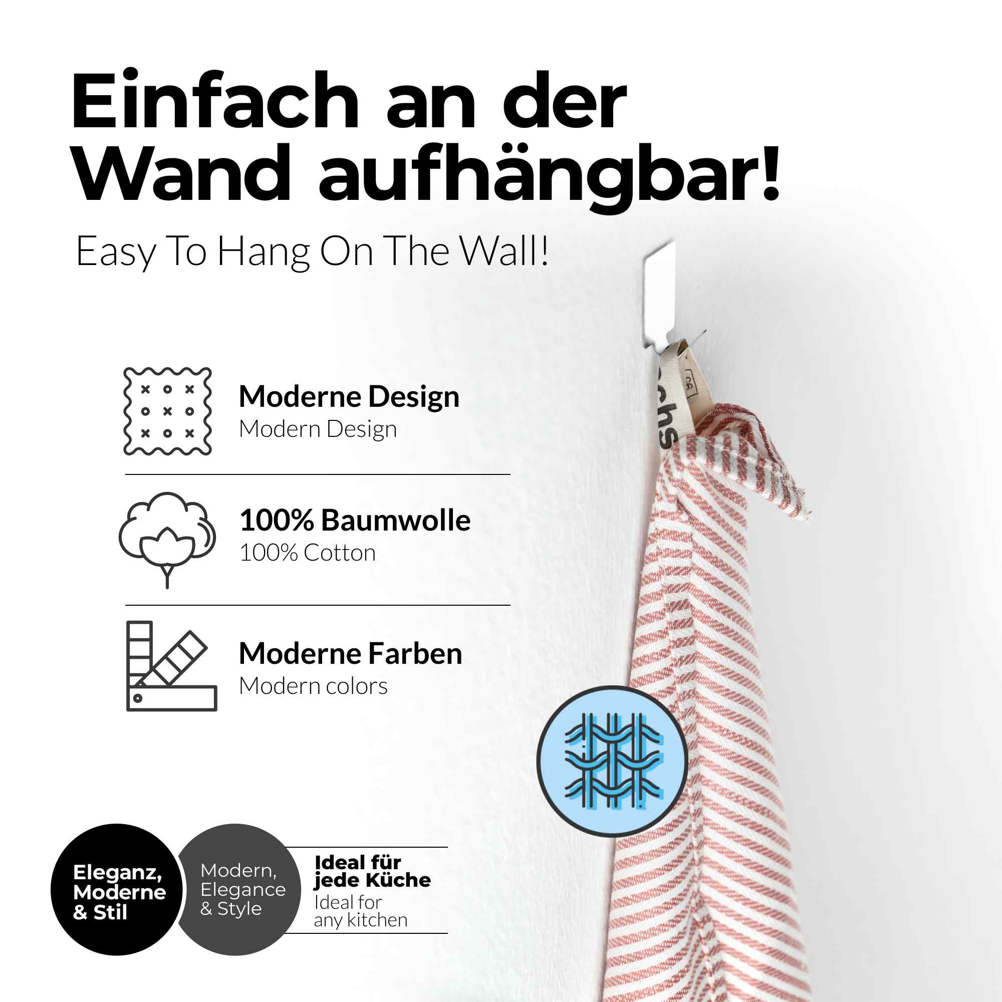 Sterzbachs Geschirrtücher Design Greg Streifen Uni