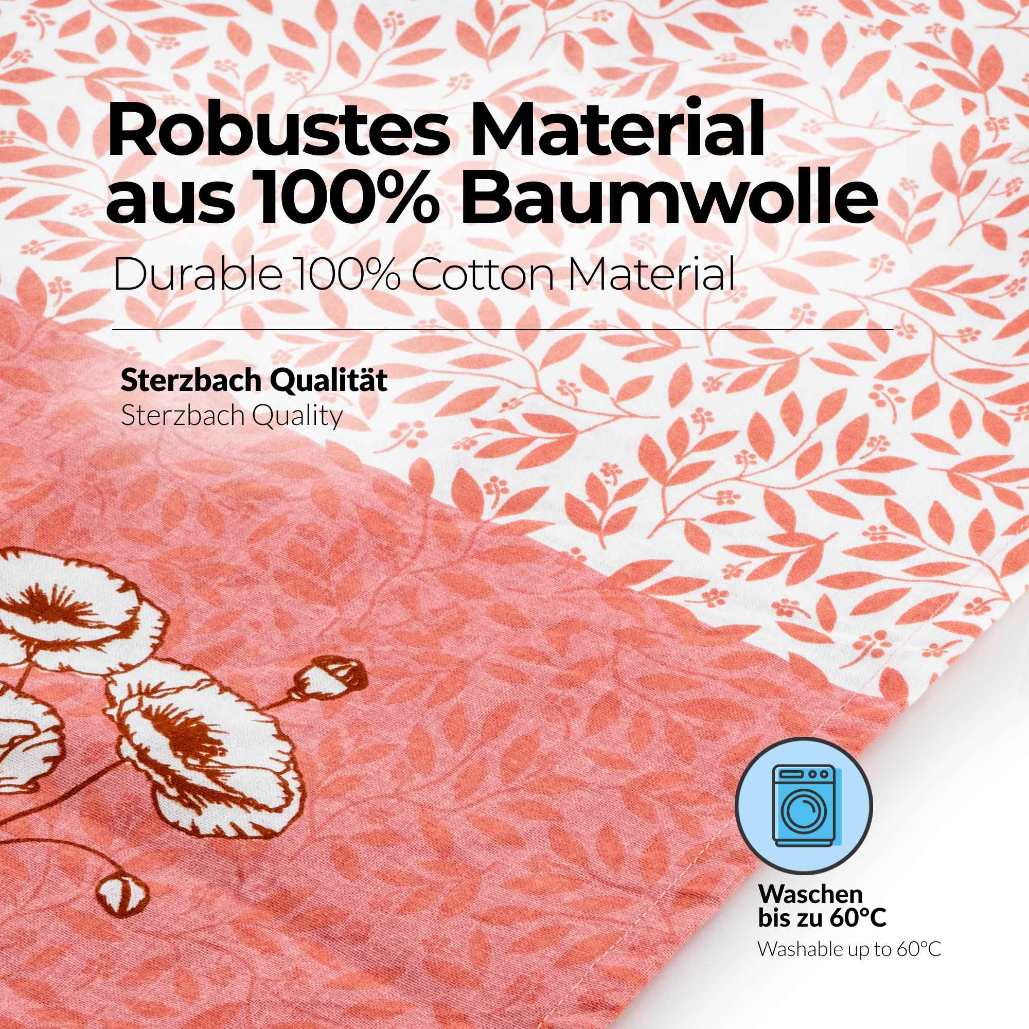Sterzbachs Kochschürze Floral Blumen Weiß Koralle