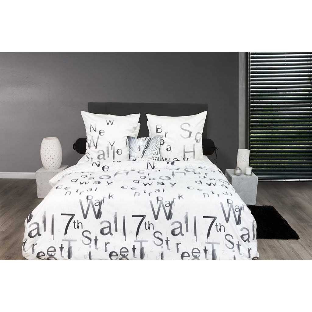 HnL Satin Bettwäsche Wallstreet 135x200 cm + 80x80 cm Weiß