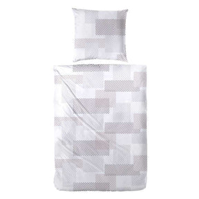 Hahn Polycotton Bettwäsche Karo 135x200 cm + 80x80 cm Grau