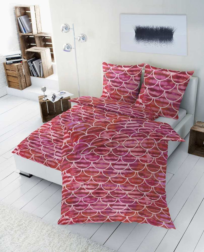 Hahn Renforcé Bettwäsche Muster Pink Pink #farbe_pink