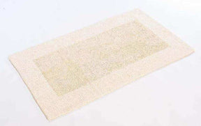 Baumwolle Badematte Klassisch mit Borte Natur 60x100 cm