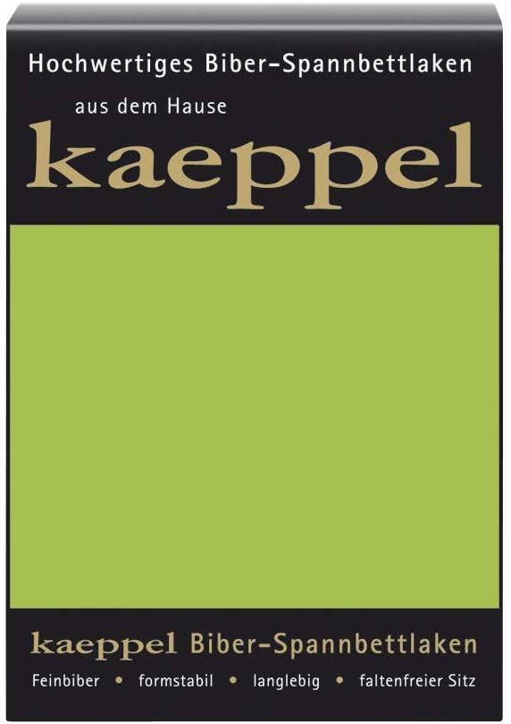 Kaeppel Biber Spannbettlaken Einfarbig Kiwi #farbe_kiwi