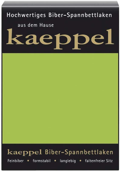 Kaeppel Biber Spannbettlaken Einfarbig Kiwi #farbe_kiwi