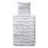 Hahn Biber Bettwäsche Zebra Schwarz Grau 135x200 cm + 80x80 cm