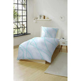 Hahn Biber Bettwäsche Streifen Blau 135x200 cm + 80x80 cm