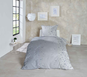 Hahn Feinbiber Bettwäsche Blau Sterne