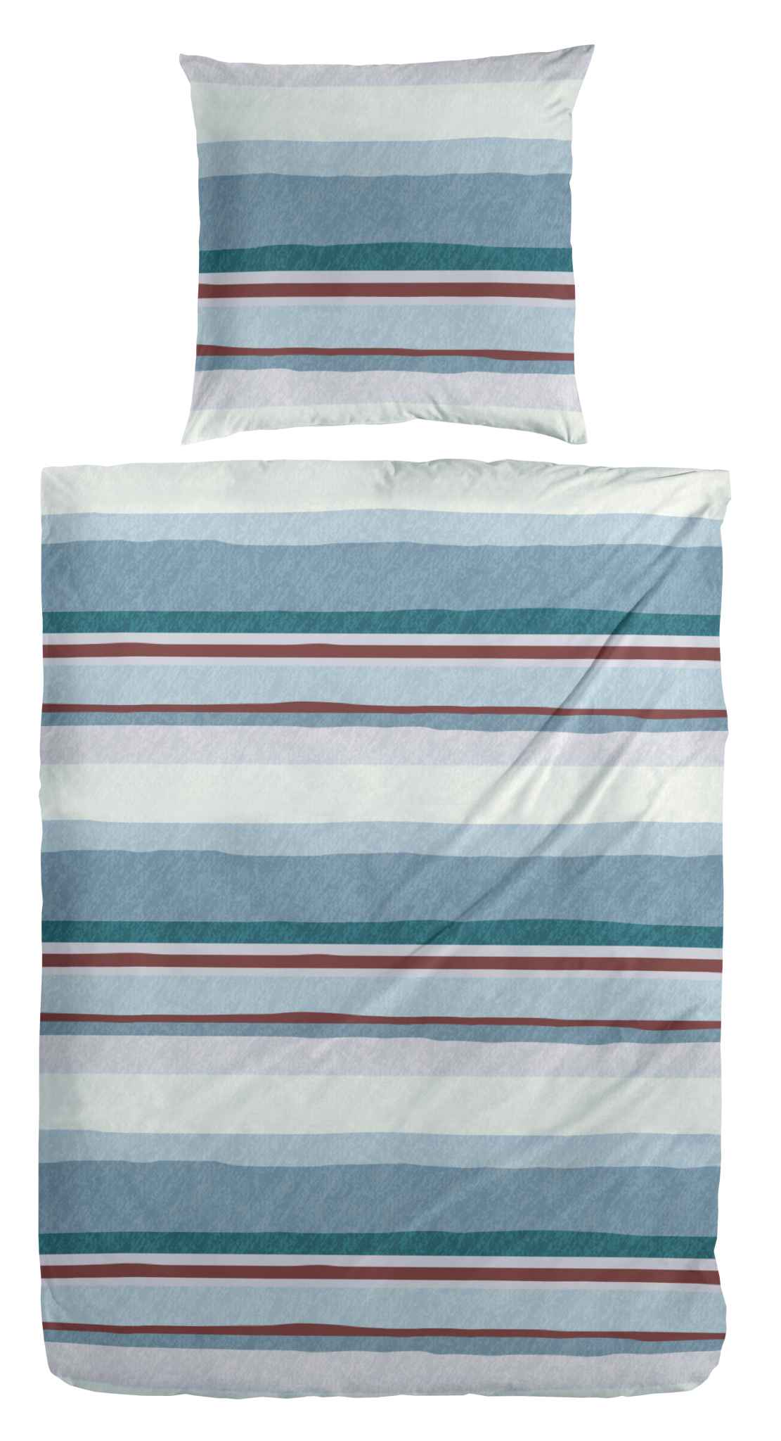 Hahn Feinbiber Bettwäsche Streifen Blau