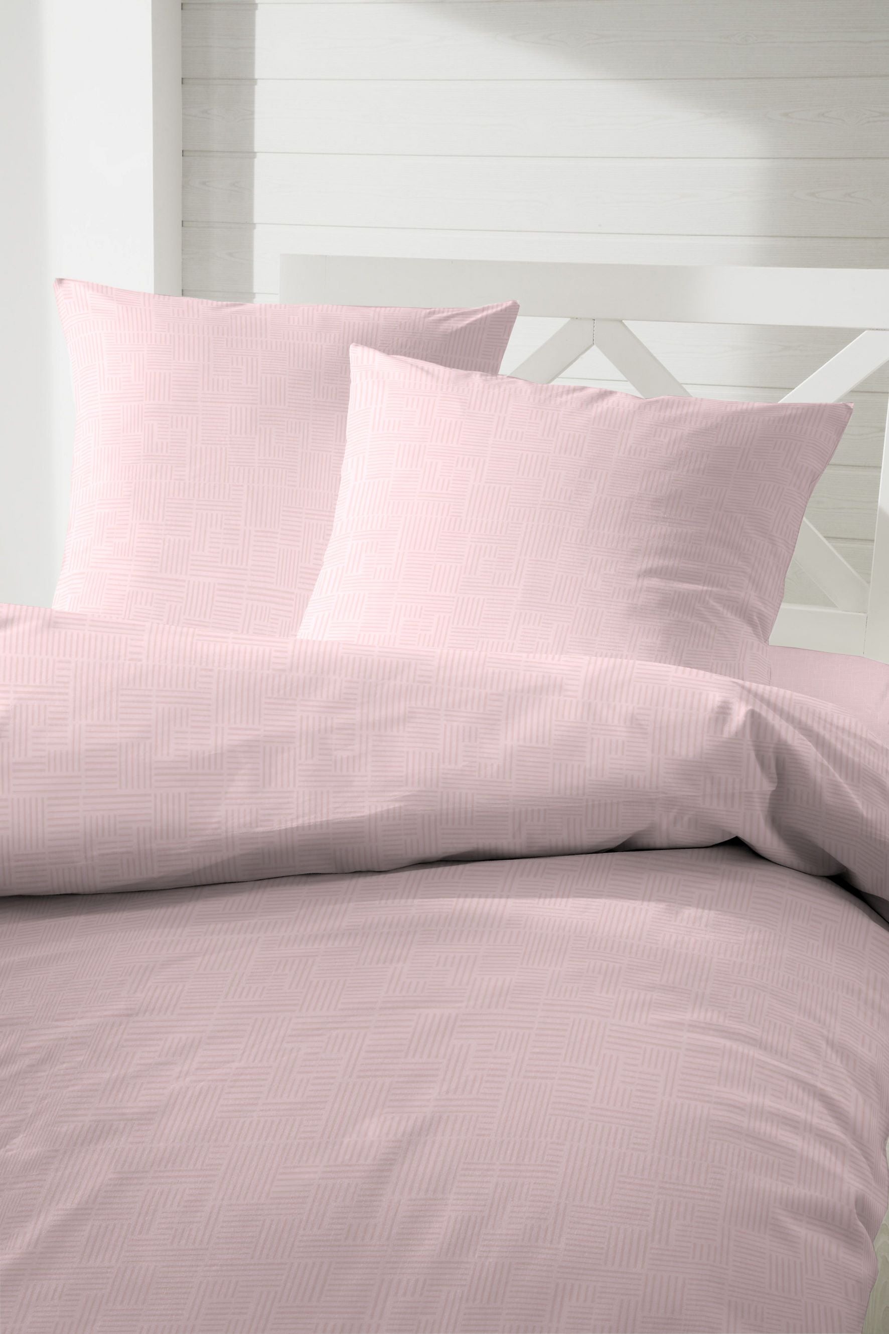 Hahn Biber Bettwäsche Uni Kariert