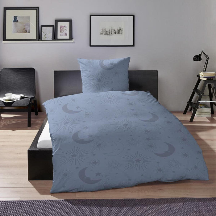 Hahn Biber Bettwäsche Mond #farbe_blau