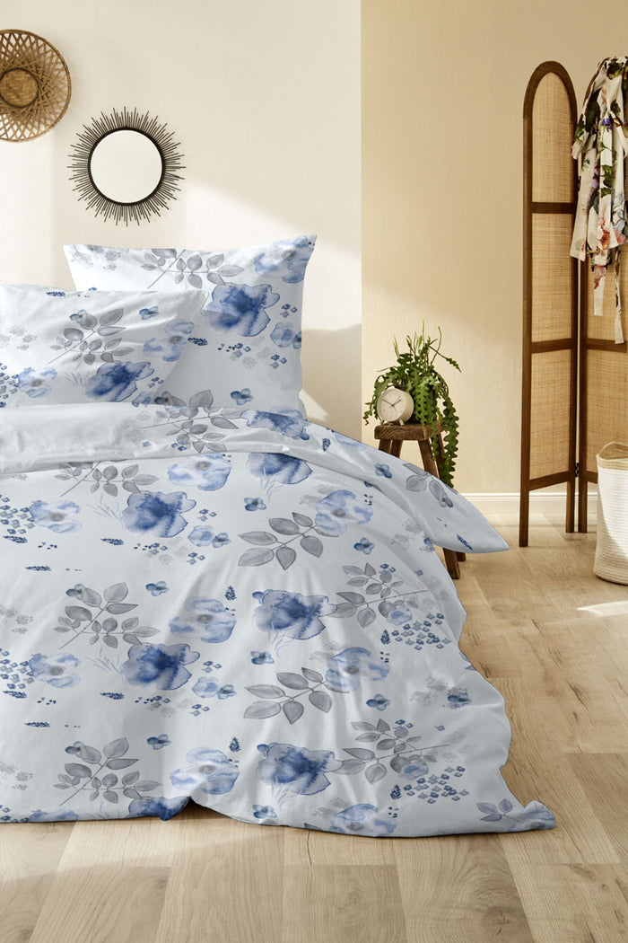 Hahn Biber Bettwäsche Flowerful 135x200 cm + #farbe_weiss