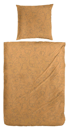 Hahn Feinbiber Bettwäsche Gold Gelb Blüten