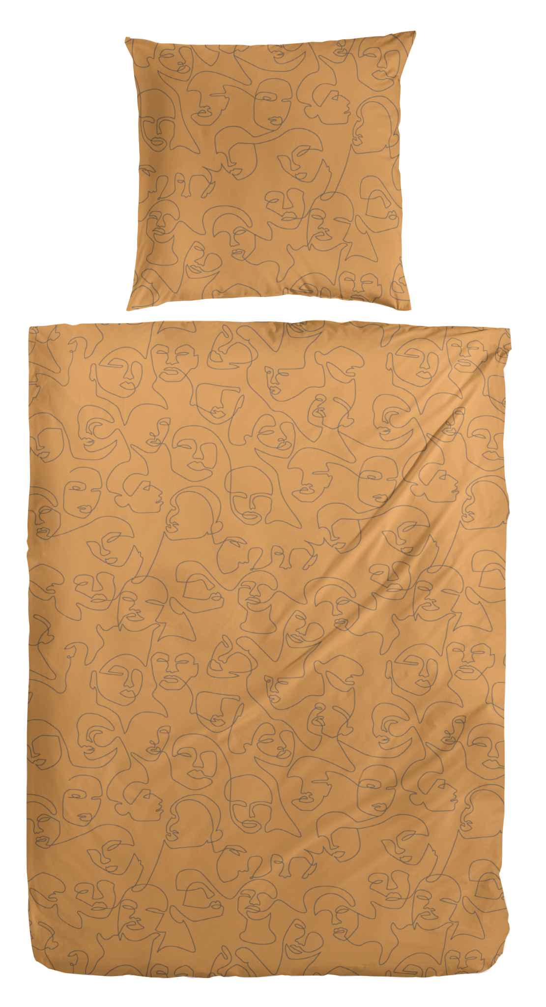 Hahn Feinbiber Bettwäsche Gold Gelb Blüten