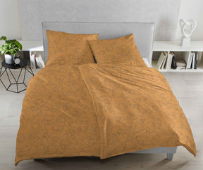 Hahn Feinbiber Bettwäsche Gold Gelb Blüten