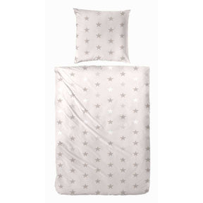 Hahn Edelflanell Bettwäsche Sterne Natur