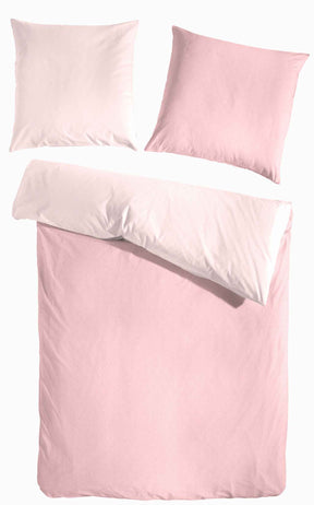 Hahn Edelflanell Wendebettwäsche Rosa