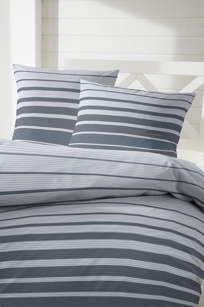Hahn Edelflanell Bettwäsche #farbe_grau