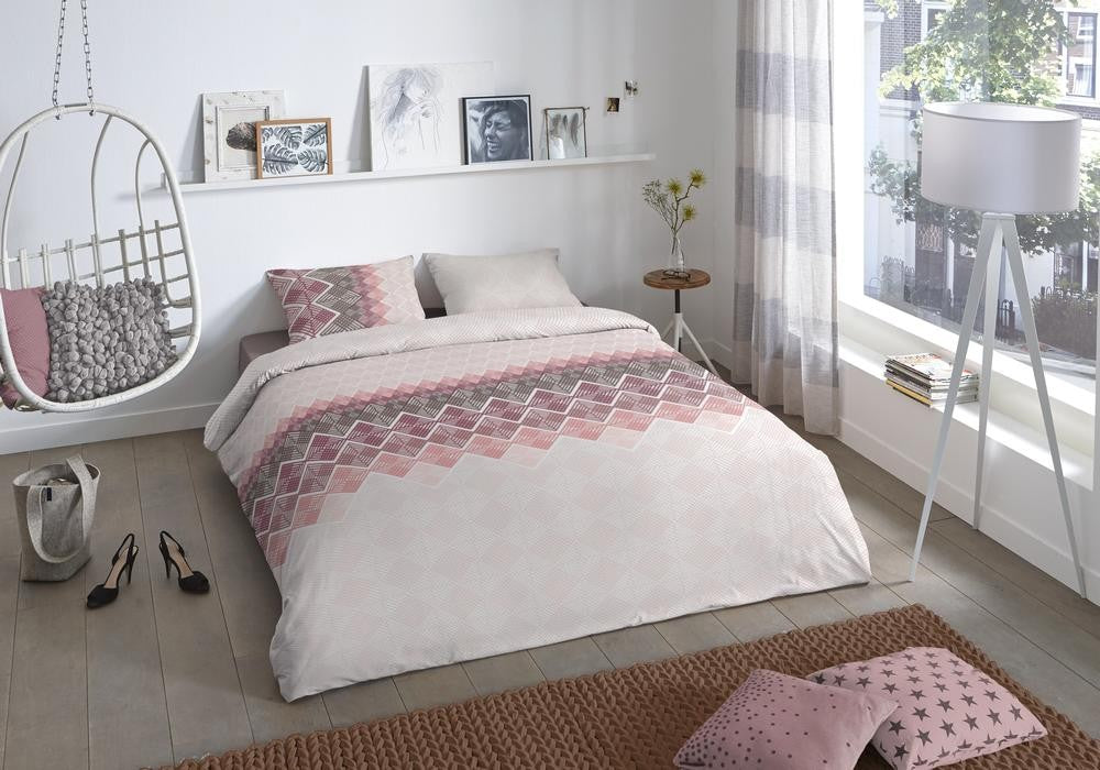 good morning Baumwolle Wende Bettwäsche Abigale Bordeaux