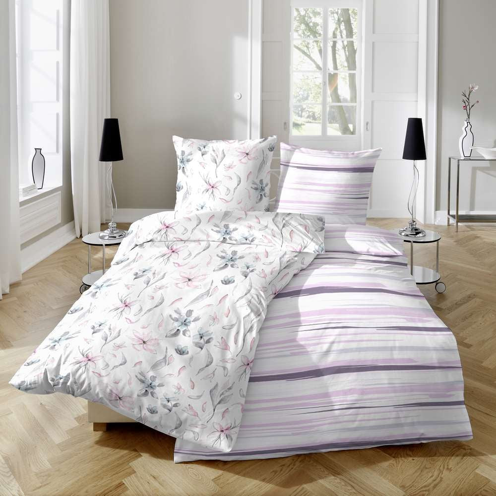 Hahn Soft-Seersucker Bettwäsche Streifen Muster