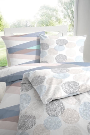 Hahn Seersucker Bettwäsche Muster Blau