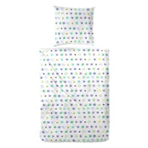 Hahn Microfaser Seersucker Bettwäsche Blumen Floral Bunt Weiß 135x200 cm + 80x80 cm