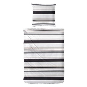 Hahn Baumwoll Premium Seersucker Gestreift Türkis Braun Grau