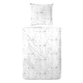 Hahn Seersucker Bettwäsche Muster Weiß