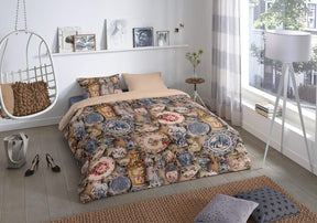 Good Morning Baumwolle Bettwäsche Vasen Braun