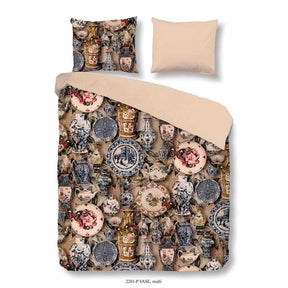 Good Morning Baumwolle Bettwäsche Vasen Braun