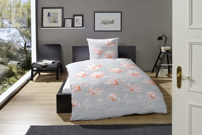 Hahn Baumwoll Satin Bettwäsche #farbe_rosa